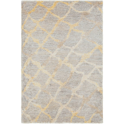 product image of Platinum PLAT-9018 Hand Knotted Rug in Medium Gray & Khaki by Surya 580