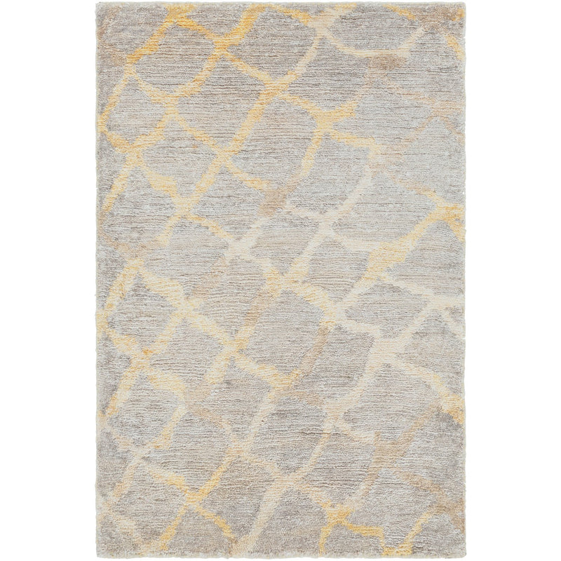 media image for Platinum PLAT-9018 Hand Knotted Rug in Medium Gray & Khaki by Surya 26