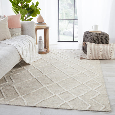 product image for Moab Natural Geometric Light Grey & Ivory Rug by Jaipur Living 32