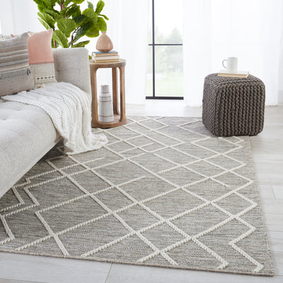 product image for Moab Natural Geometric Grey & Ivory Rug by Jaipur Living 76