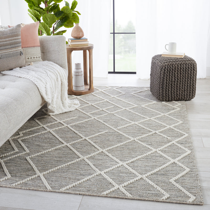 media image for Moab Natural Geometric Grey & Ivory Rug by Jaipur Living 225