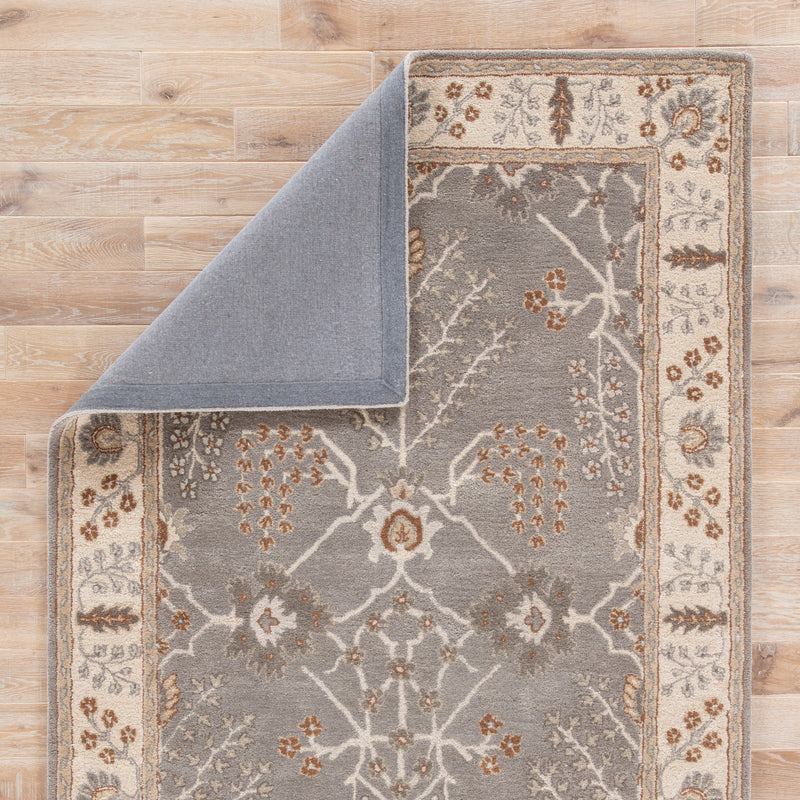 media image for Chambery Floral Rug in Charcoal Gray & Rainy Day design by Jaipur Living 281