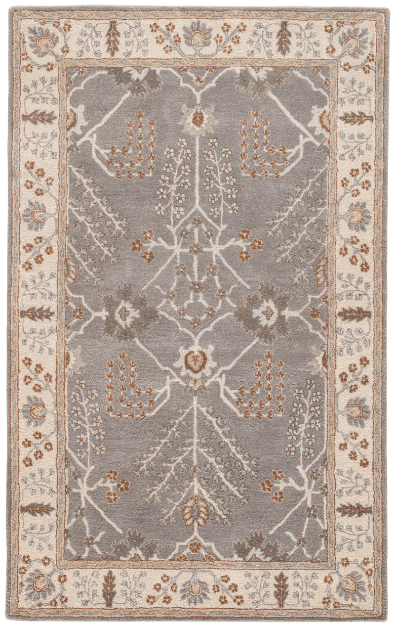 media image for Chambery Floral Rug in Charcoal Gray & Rainy Day design by Jaipur Living 225