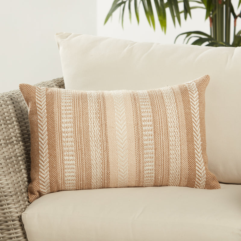 media image for Pampas Papyrus Indoor/Outdoor Beige & Ivory Pillow 4 260