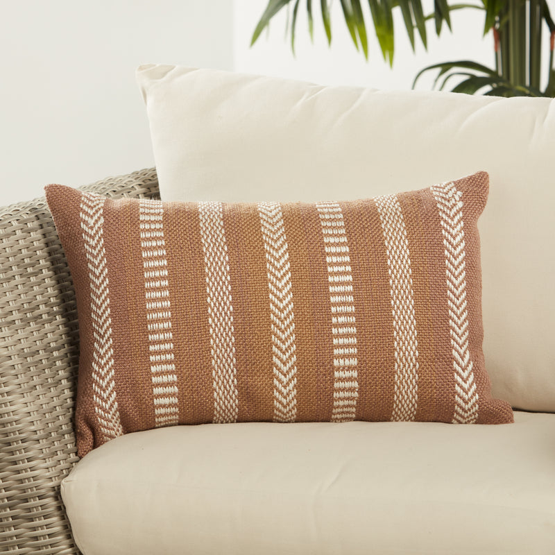 media image for Pampas Papyrus Indoor/Outdoor Tan & Ivory Pillow 4 296