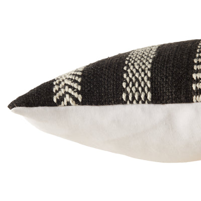 product image for Pampas Papyrus Indoor/Outdoor Black & Ivory Pillow 3 16