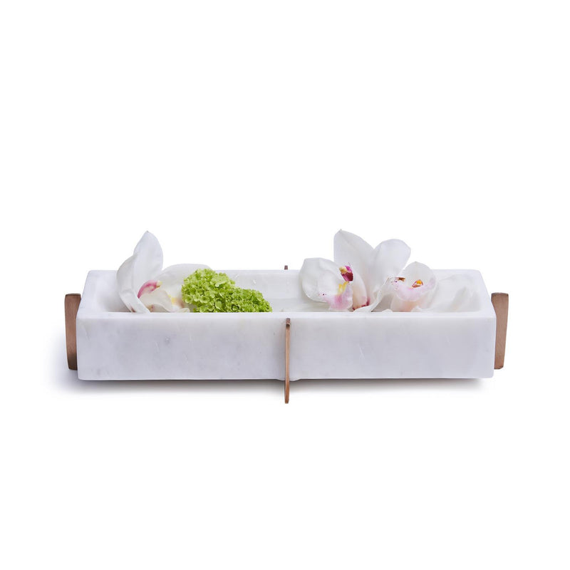 media image for white marble tray with gold stand 3 251