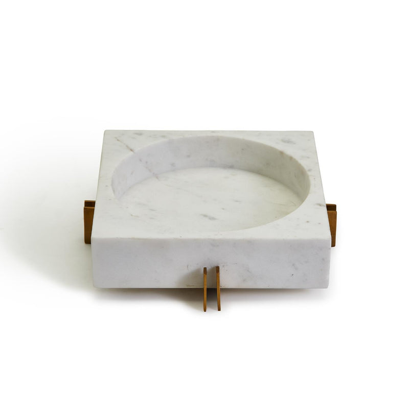 media image for white marble tray with gold stand 5 247
