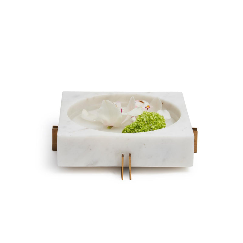 media image for white marble tray with gold stand 7 223