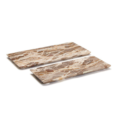 product image for Brown Galaxy Emperador Marble Tray - Set of 2 11