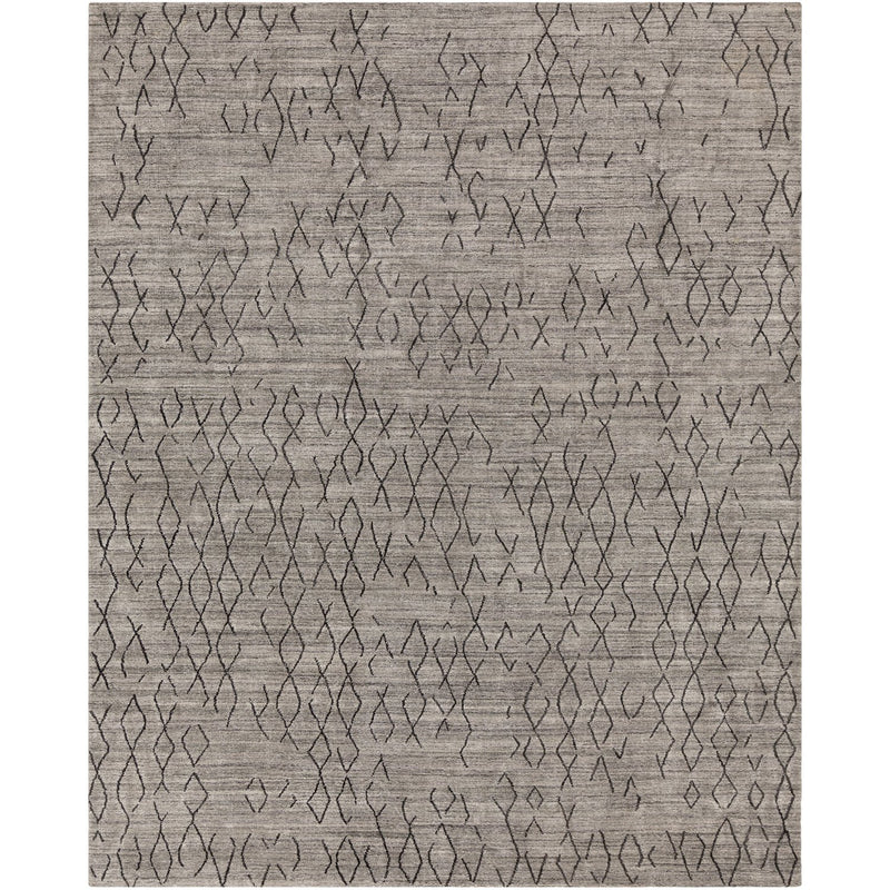 media image for Pokhara POK-2301 Hand Knotted Rug in Medium Gray & Charcoal by Surya 251