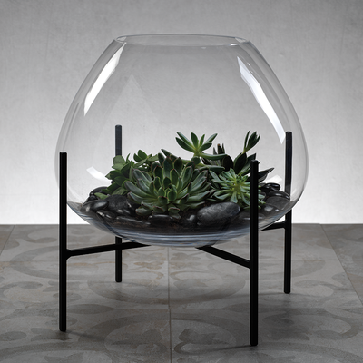 product image for bali terrarium blown glass on stand by panorama city 2 75