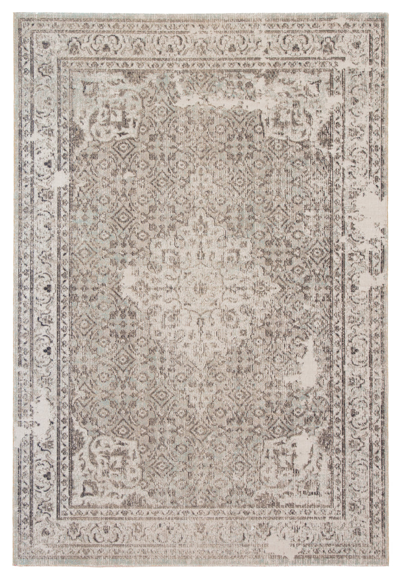 media image for Langley Indoor/ Outdoor Medallion Gray & Blue Area Rug 217