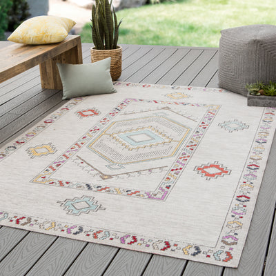 product image for tov indoor outdoor medallion ivory multicolor rug design by jaipur 6 47