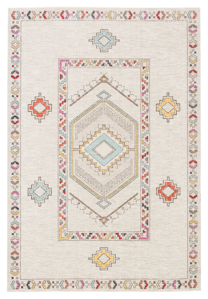 media image for tov indoor outdoor medallion ivory multicolor rug design by jaipur 1 257