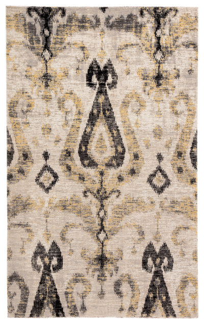 product image for Zenith Indoor/ Outdoor Ikat Gray/ Yellow Rug design by Jaipur Living 90