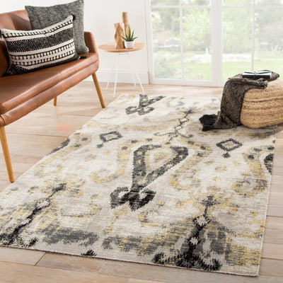 product image for Zenith Indoor/ Outdoor Ikat Gray/ Yellow Rug design by Jaipur Living 14