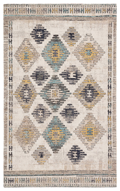 product image for Dez Indoor/ Outdoor Tribal Blue & Yellow Area Rug 65