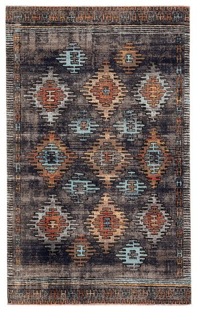 product image of Dez Indoor/ Outdoor Tribal Blue & Orange Area Rug 588