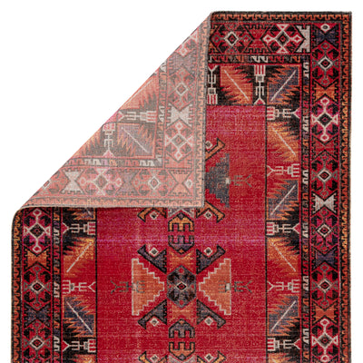 product image for paloma indoor outdoor tribal red black rug design by jaipur 3 98