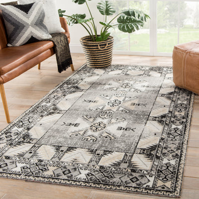 product image for Paloma Indoor/ Outdoor Tribal Gray/ Beige Rug design by Jaipur Living 42