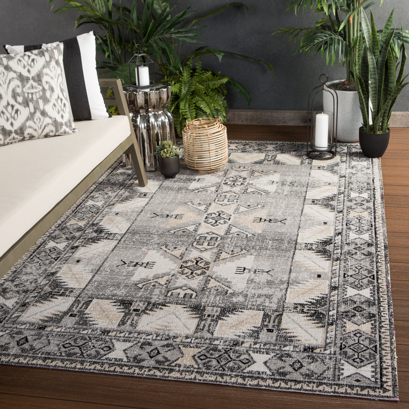 media image for Paloma Indoor/ Outdoor Tribal Gray/ Beige Rug design by Jaipur Living 233