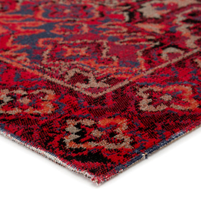 product image for Chaya Indoor/ Outdoor Medallion Red & Black Area Rug 56