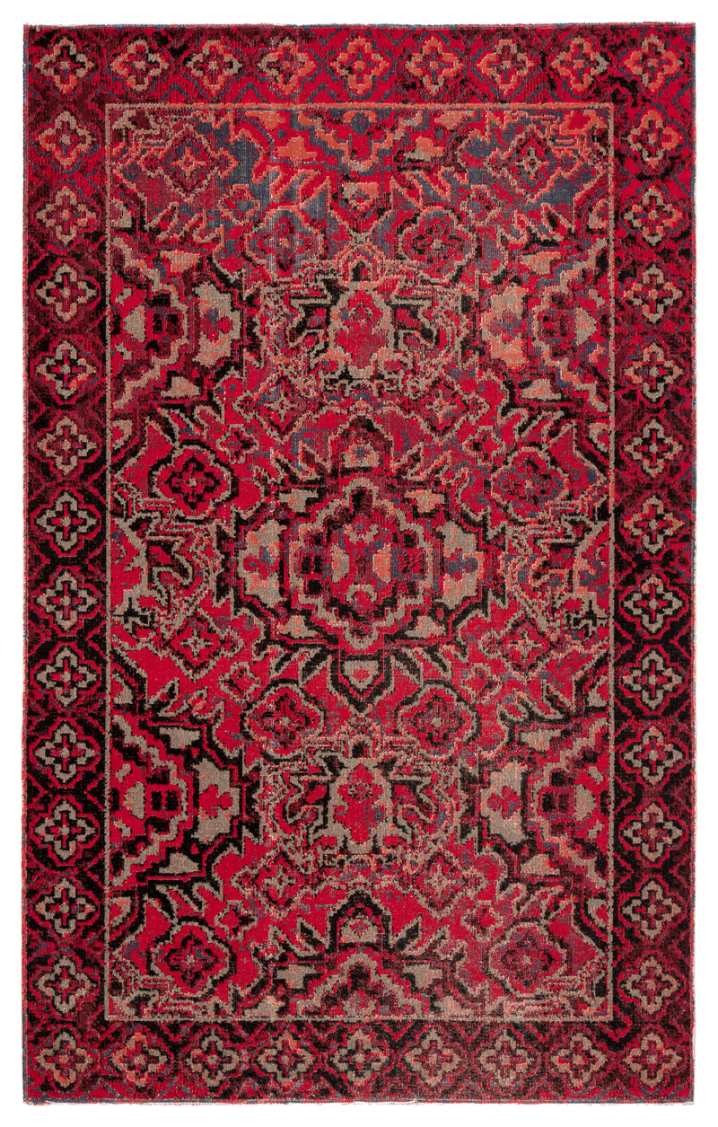 media image for Chaya Indoor/ Outdoor Medallion Red & Black Area Rug 239