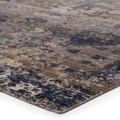 product image for Belfast Indoor/Outdoor Medallion Rug in Taupe & Dark Blue by Jaipur Living 67