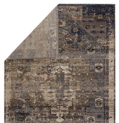 product image for Belfast Indoor/Outdoor Medallion Rug in Taupe & Dark Blue by Jaipur Living 12