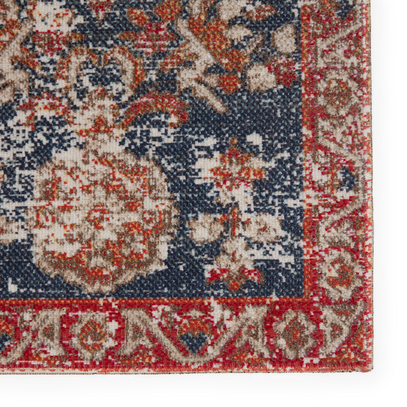 media image for Freemond Indoor/Outdoor Medallion Rug in Blue & Red by Jaipur Living 257