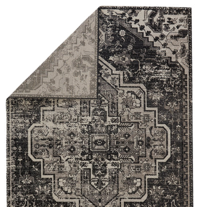 product image for Ellery Indoor/Outdoor Medallion Rug in Black & Gray by Jaipur Living 36