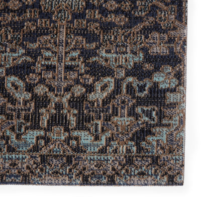 product image for Bodega Indoor/Outdoor Trellis Rug in Dark Blue & Taupe by Jaipur Living 4