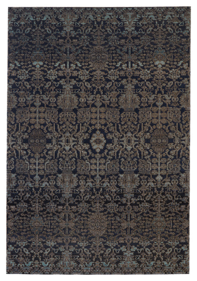 product image of Bodega Indoor/Outdoor Trellis Rug in Dark Blue & Taupe by Jaipur Living 578