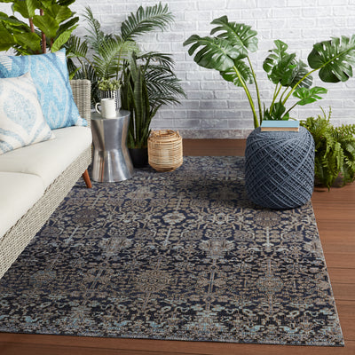 product image for Bodega Indoor/Outdoor Trellis Rug in Dark Blue & Taupe by Jaipur Living 48