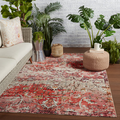 product image for Fayette Indoor/Outdoor Oriental Rug in Red & Beige by Jaipur Living 37