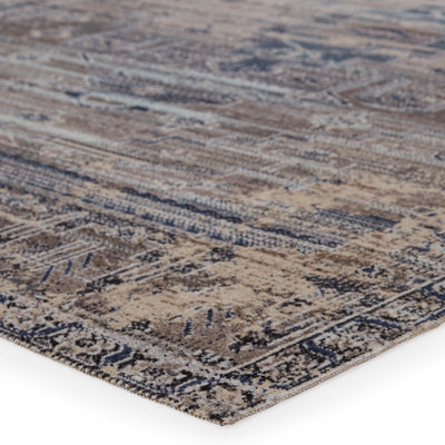 product image for Cicero Indoor/Outdoor Medallion Rug in Taupe & Blue by Jaipur Living 21