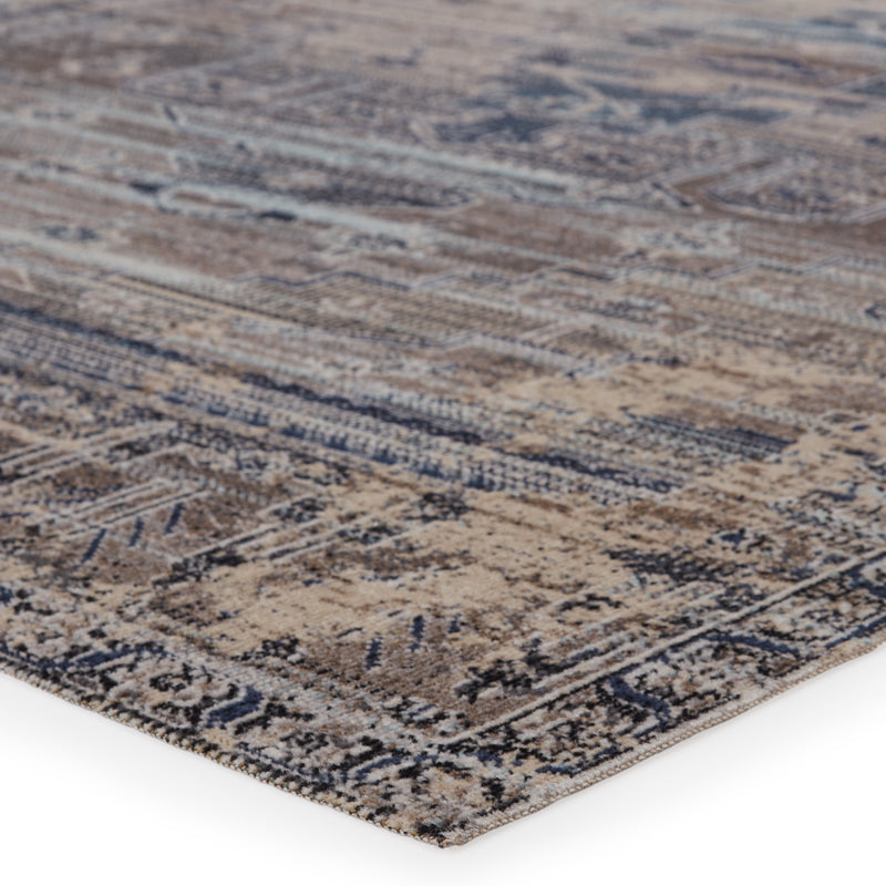 media image for Cicero Indoor/Outdoor Medallion Rug in Taupe & Blue by Jaipur Living 281