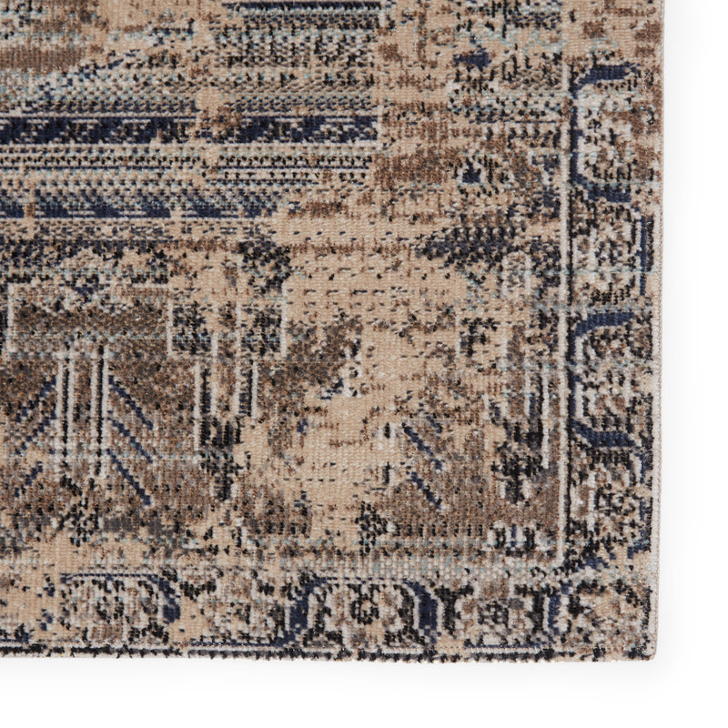 media image for Cicero Indoor/Outdoor Medallion Rug in Taupe & Blue by Jaipur Living 240