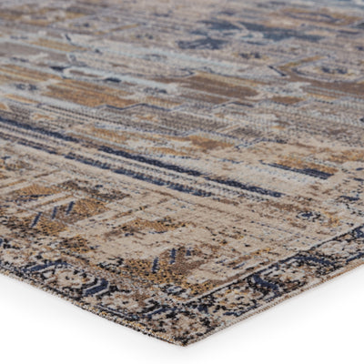 product image for Cicero Indoor/Outdoor Medallion Rug in Tan & Blue by Jaipur Living 5