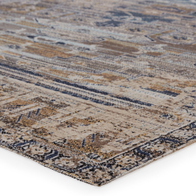 media image for Cicero Indoor/Outdoor Medallion Rug in Tan & Blue by Jaipur Living 285