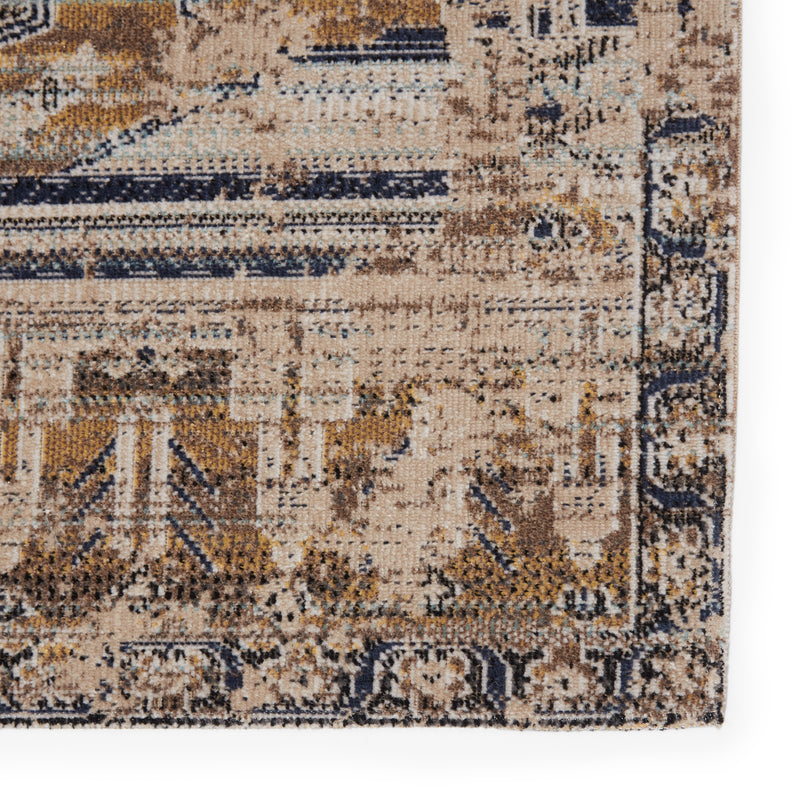 media image for Cicero Indoor/Outdoor Medallion Rug in Tan & Blue by Jaipur Living 248