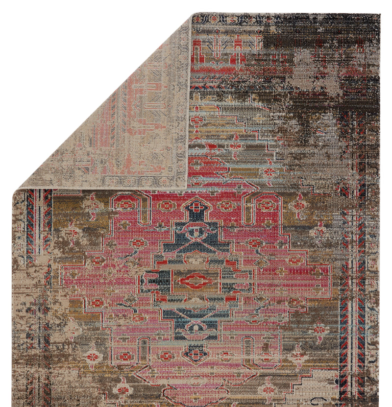 media image for Cicero Indoor/Outdoor Medallion Rug in Pink & Taupe by Jaipur Living 221