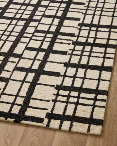 product image for polly hand braided black ivory rug by chris loves julia pollpol 02bliv86b6 6 6