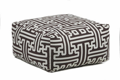 product image of handmade contemporary printed cotton pouf black white design by chandra rugs 1 576