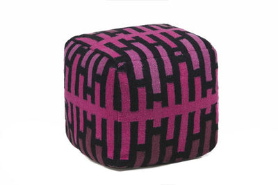 product image of hand knitted contemporary wool pouf purple design by chandra rugs 1 1 536