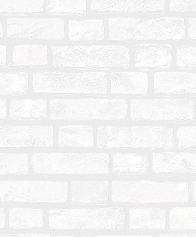 product image of Vintage Brick Paintable Peel & Stick Wallpaper in Off-White 597