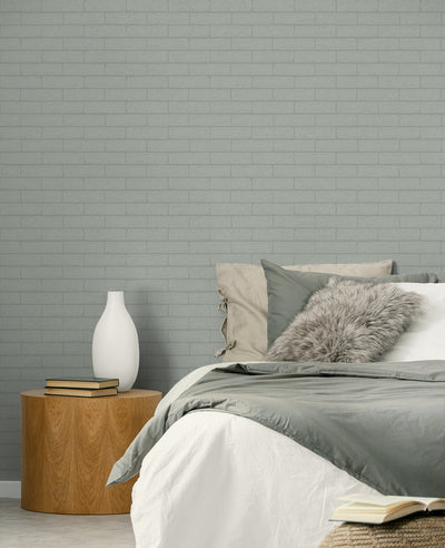 product image for Rustico Faux Brick Paintable Peel & Stick Wallpaper in Off-White 12