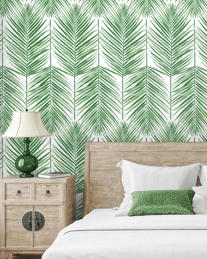 media image for Paradise Palm Prepasted Wallpaper in Greenery by Seabrook 225
