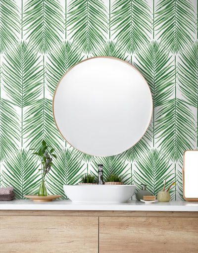 product image for Paradise Palm Prepasted Wallpaper in Greenery by Seabrook 66
